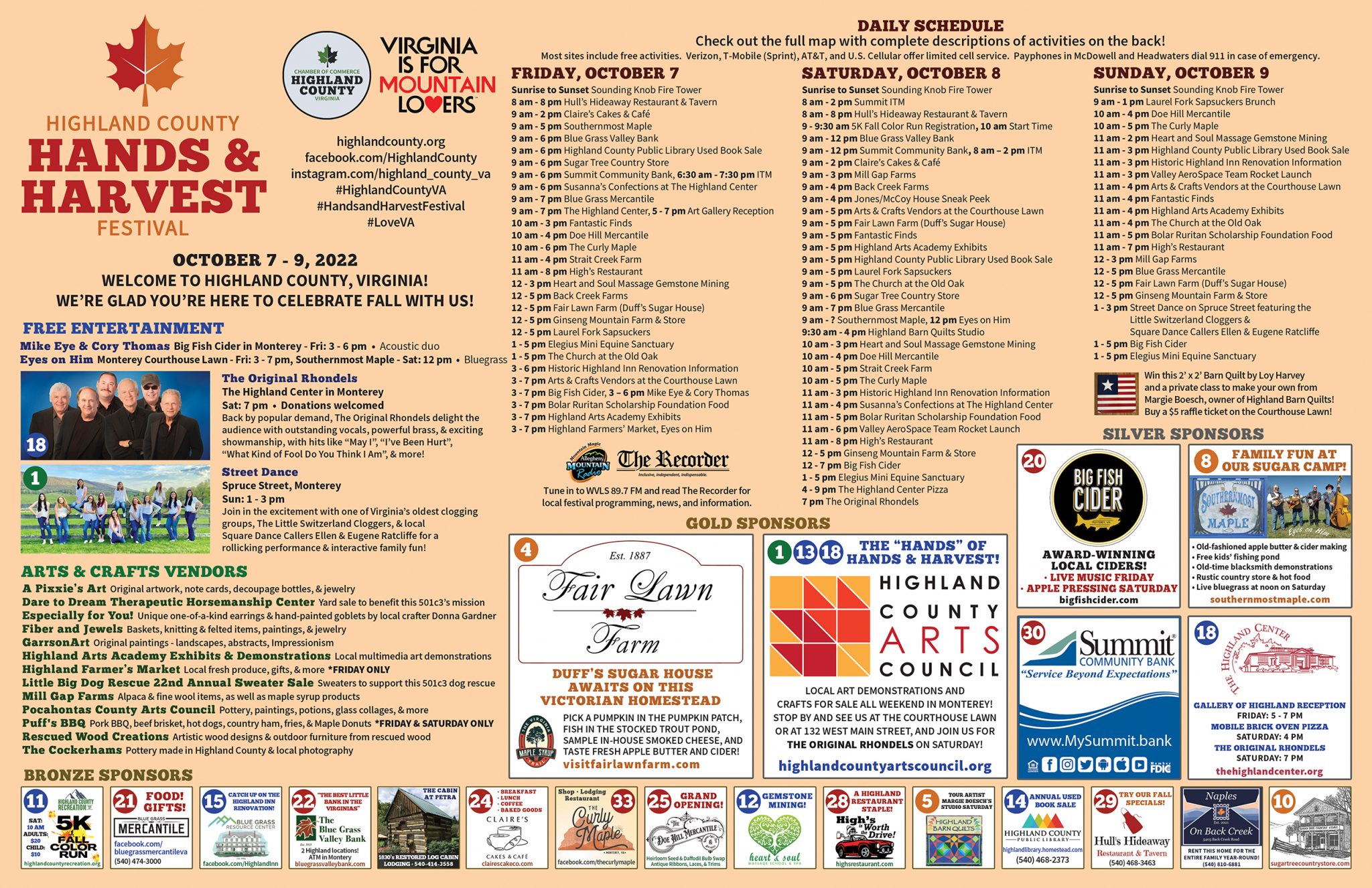 Hands & Harvest Festival - Highland County Chamber of Commerce