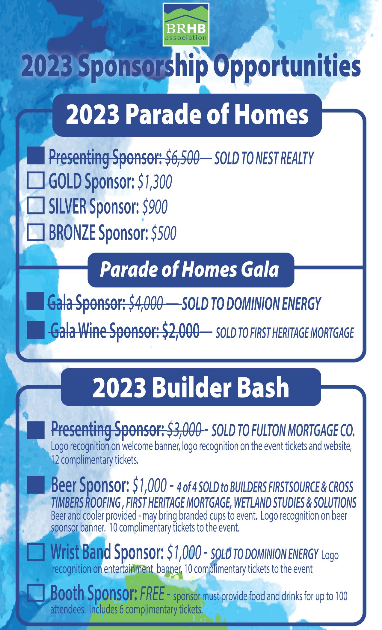 Sponsorship Opportunities 2023 Updated 6.5-01