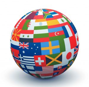 Globe of flags