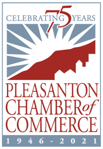 Pleasanton Chamber 75 Year Logo