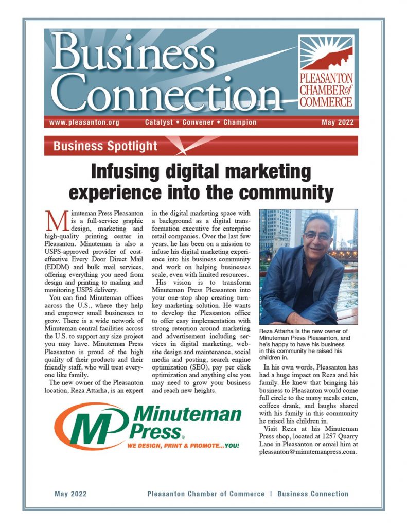 Minuteman Press Pleasanton Business Spotlight