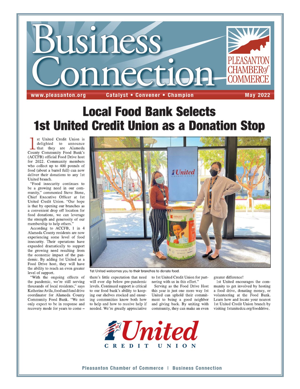 1st United Credit Union article