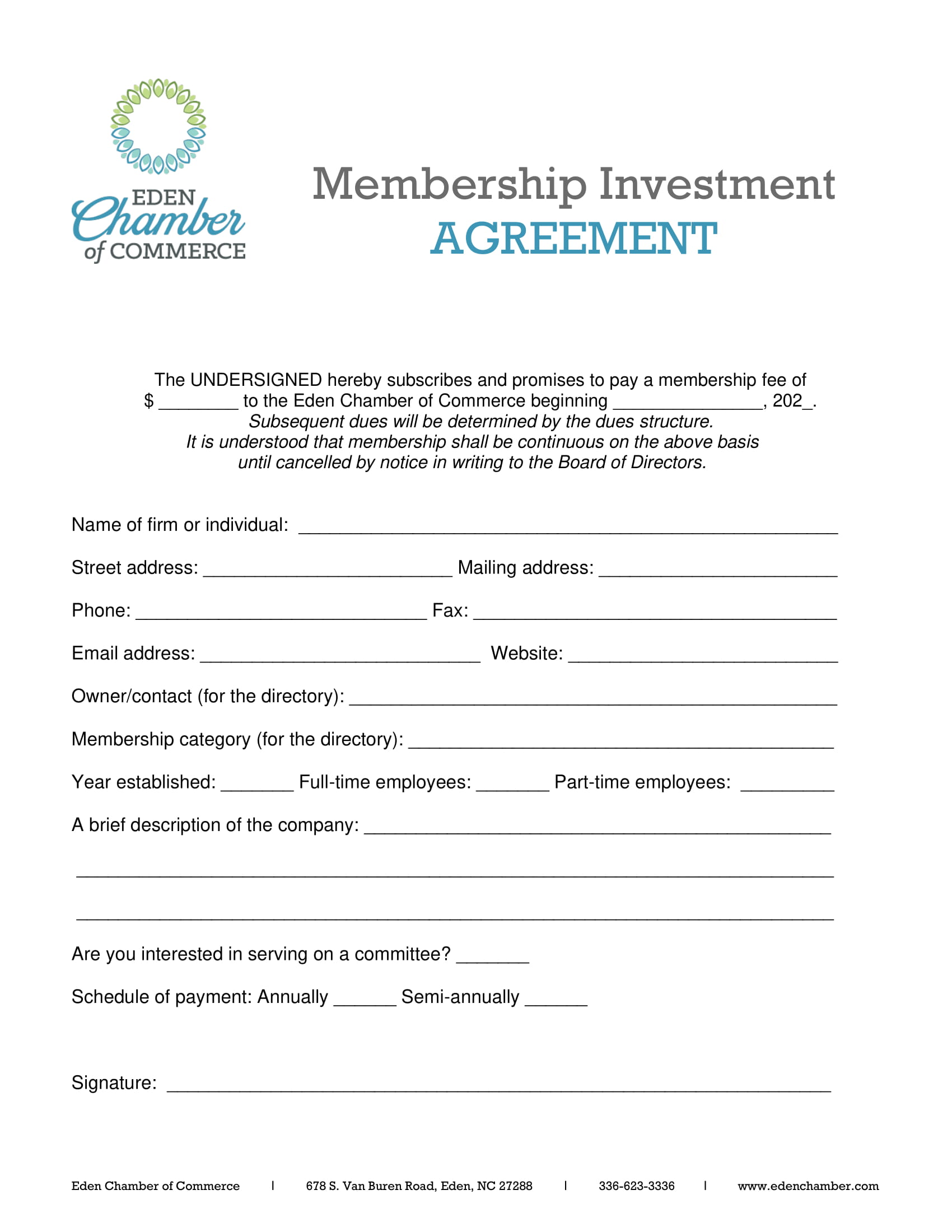 Chamber Member Agreement-2021-1 Chamber Member Agreement-2021-1