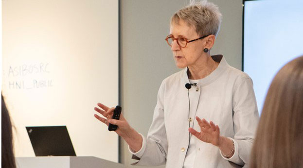 Allsteel Presenter speaks to attendees during a seminar