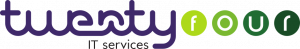 Twenty four IT Services (Purple+Colour) Logo