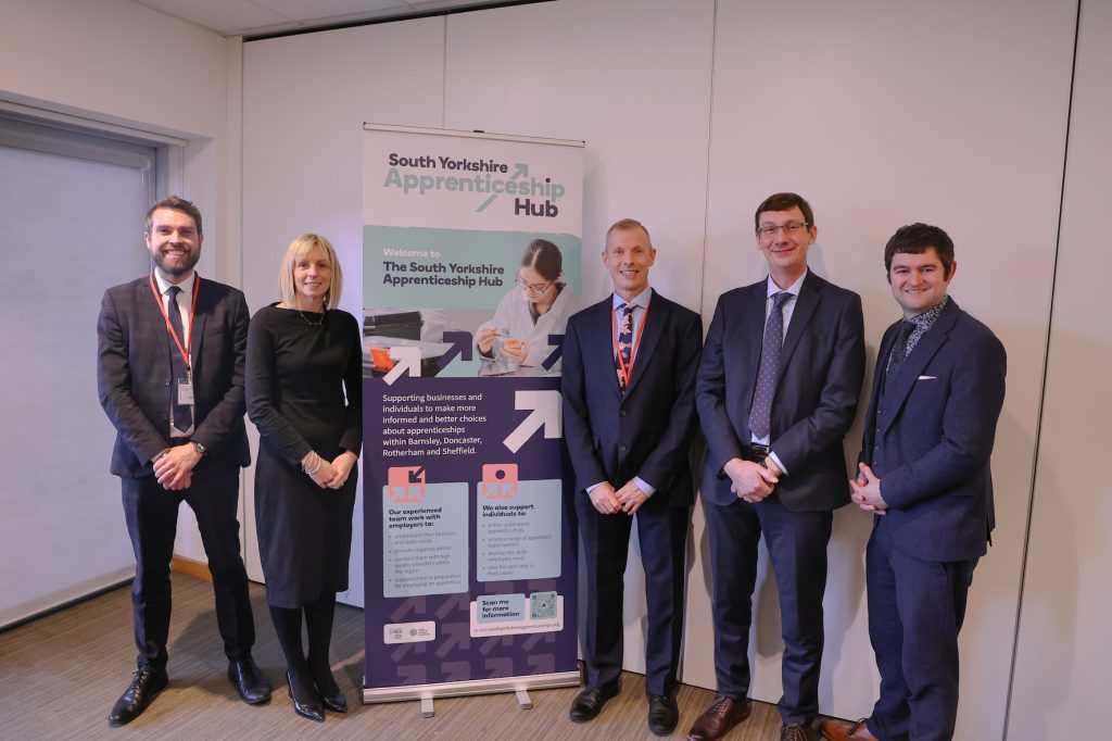 Business-and-education-leaders-at-the-South-Yorkshire-Apprenticeship-Hub-Launch