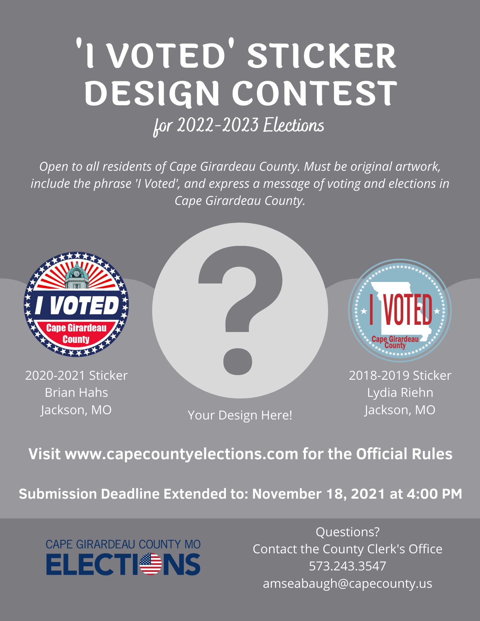 I Voted Sticker Contest Flyer