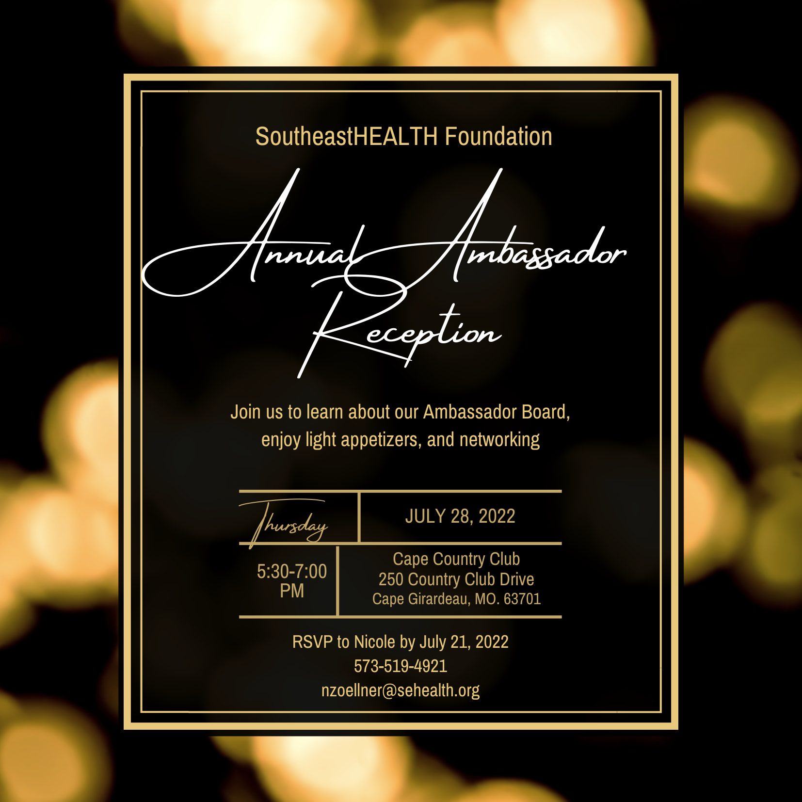 Annual Reception Invite