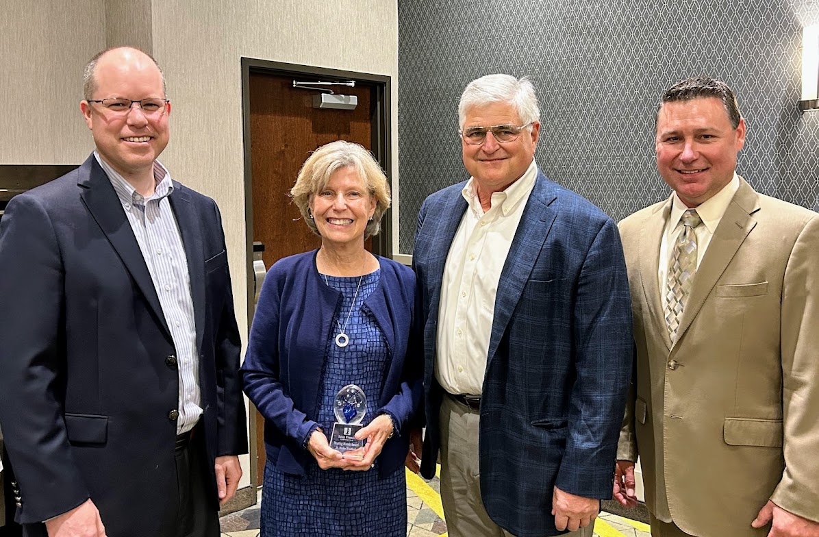 Pictured left to right:
Justin Davison, Saint Francis Healthcare System President and Chief Executive Officer, Mary Trueblood, Dr. Michael Trueblood, 
Stacy Huff, Saint Francis Foundation Executive Director