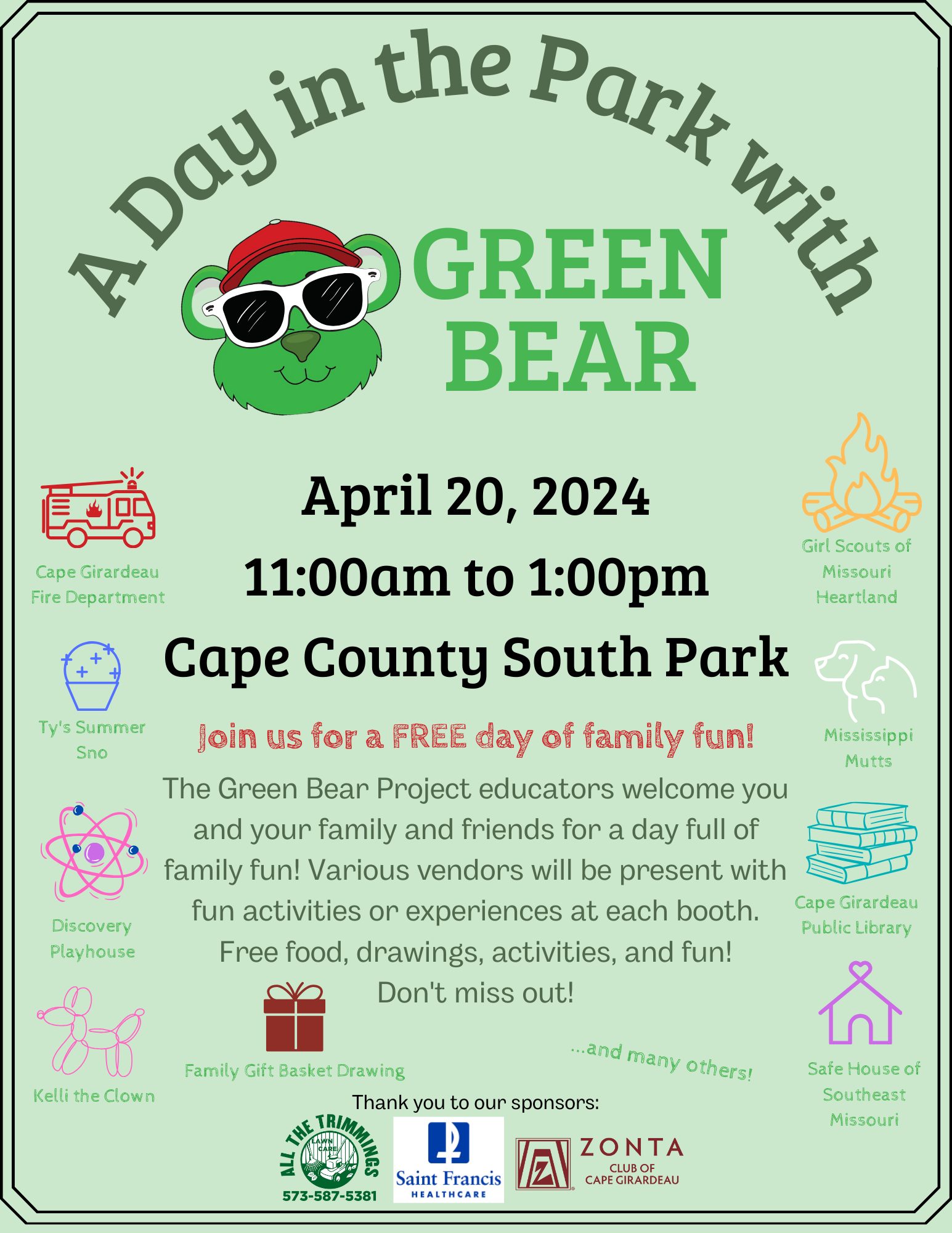 Day in the Park with Green Bear 2024- Kid Version (1)