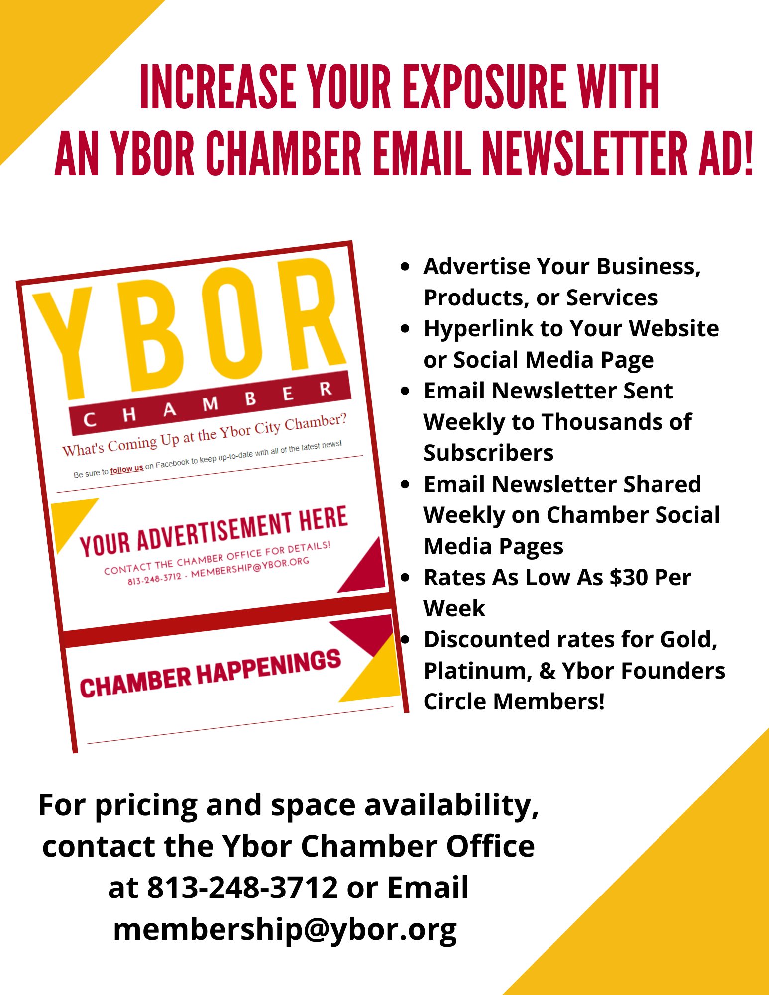 INCREASE YOUR EXPOSURE WITH AM YBOR CHAMBER E-BLAST AD! (1)