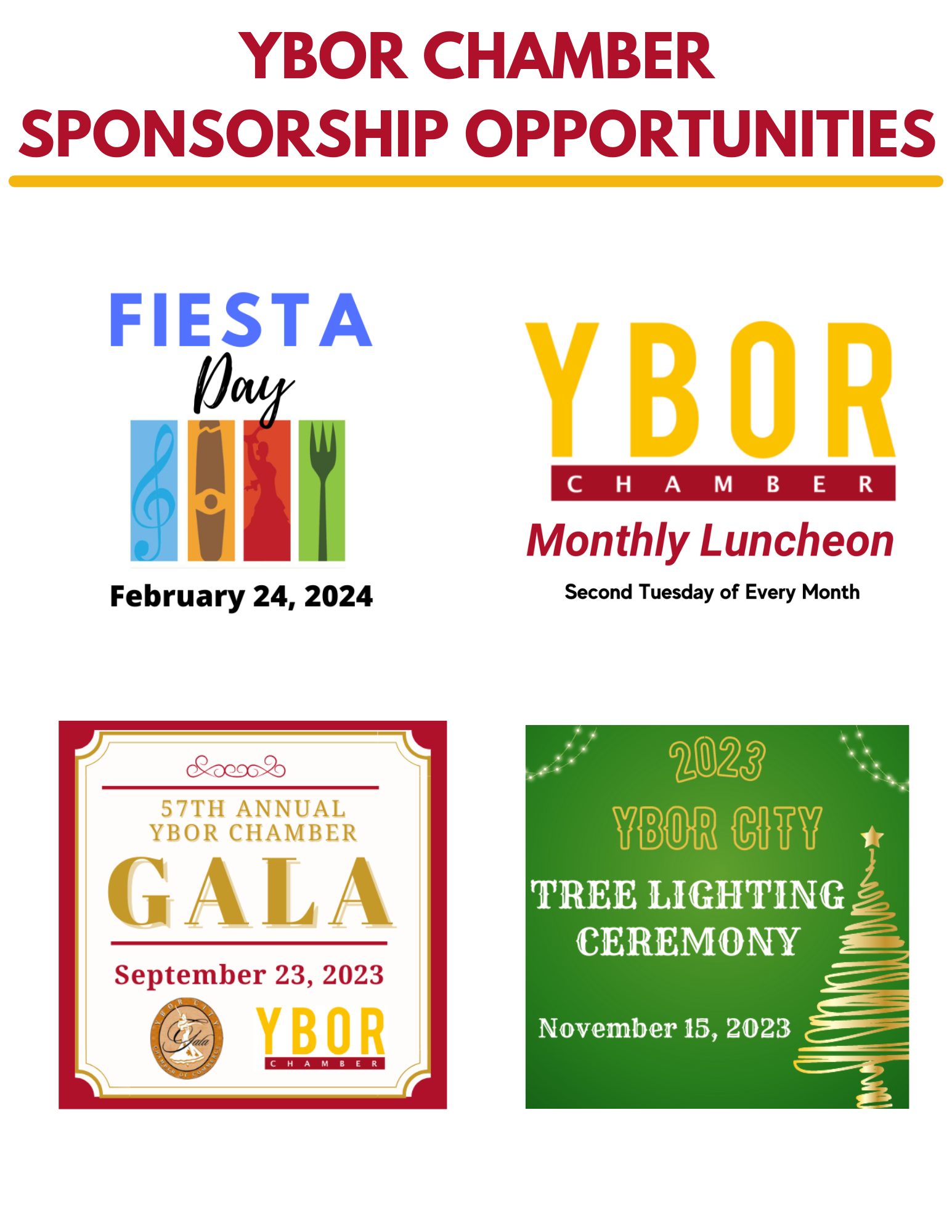 Ybor Chamber Sponsorship Opportunities 2-28-23