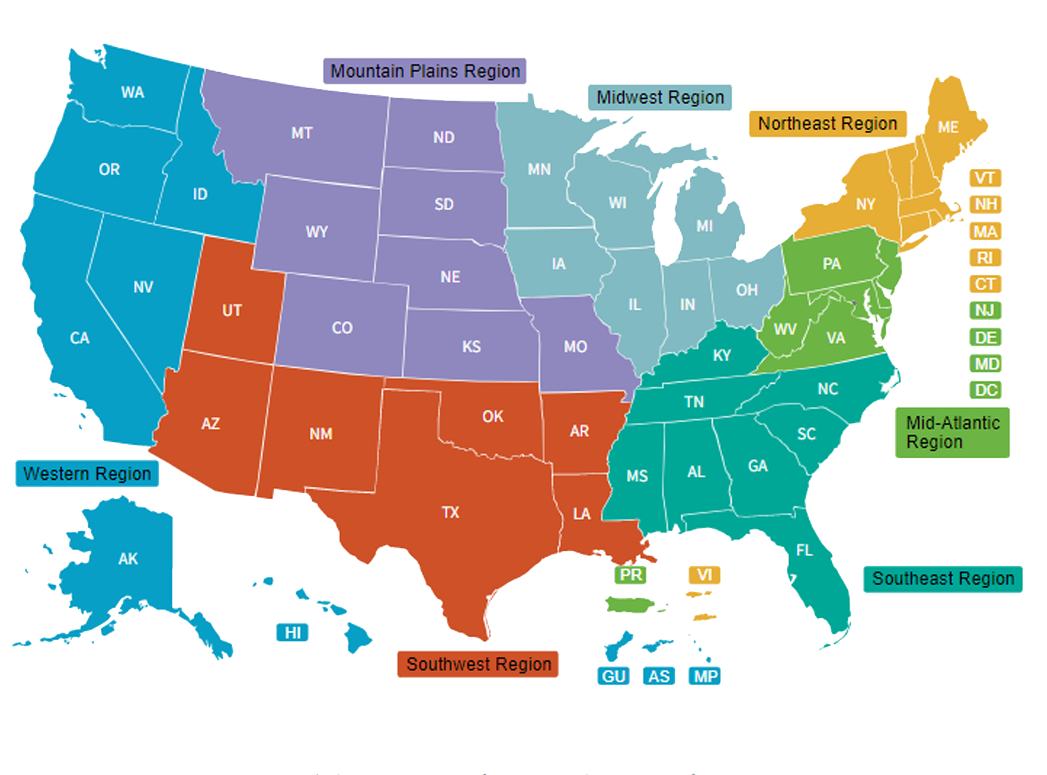 USDA Regions 2023