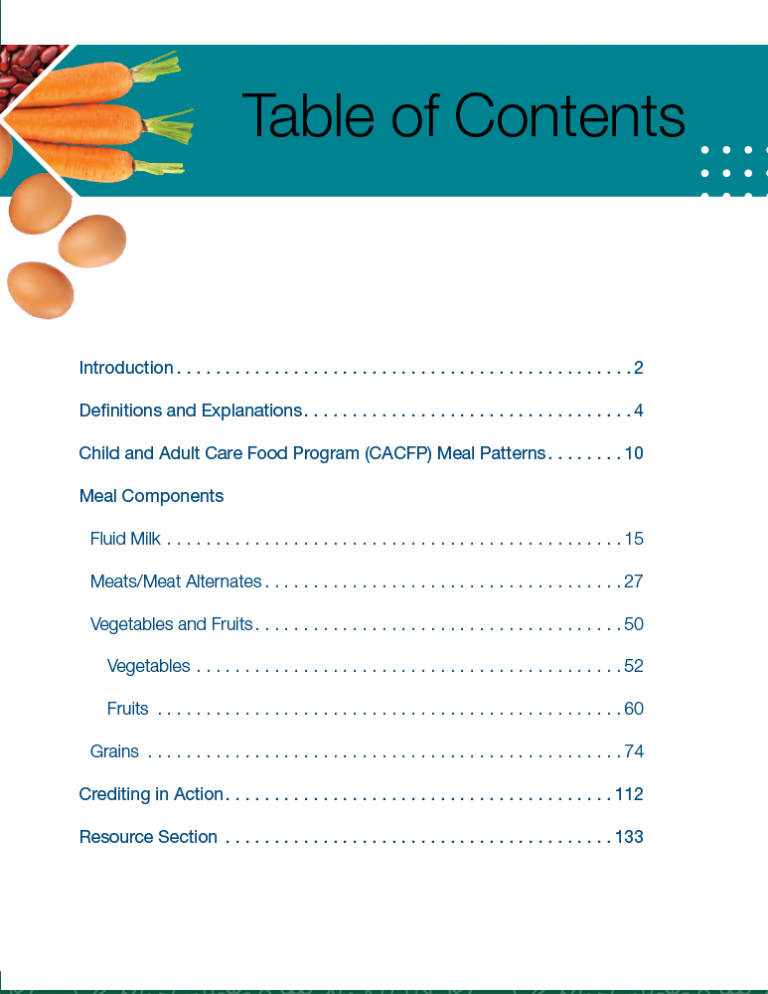 Crediting handbook national cacfp sponsors association