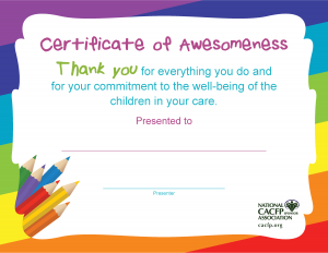 Certificate of Awesomeness
