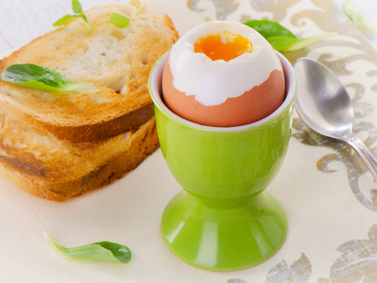 soft boiled egg and toast
