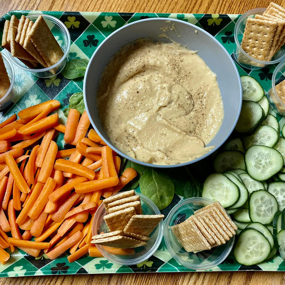 Browns Childcare Veggie and Hummus Board