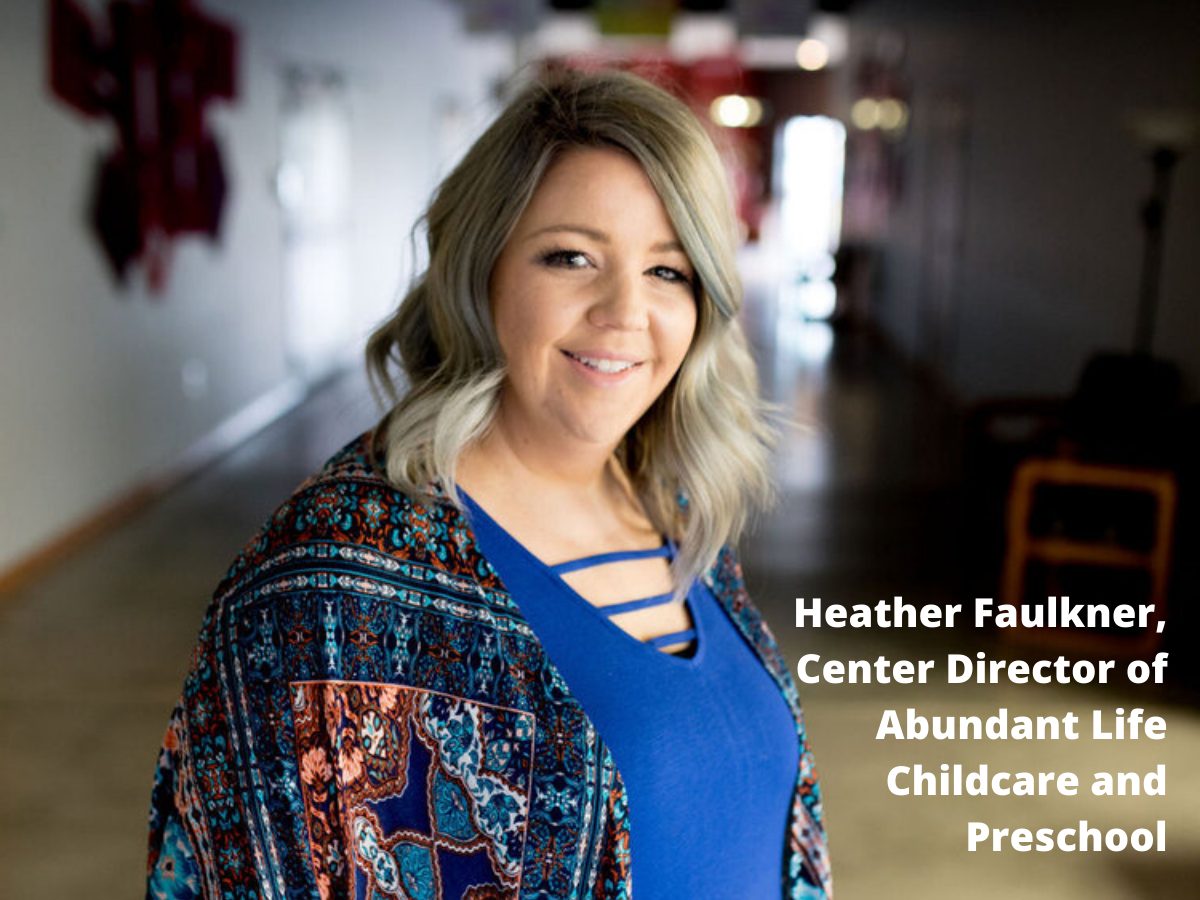 A headshot of Heather Faulkner