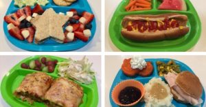 Four individual CACFP creditable meals from Sunshine Academy