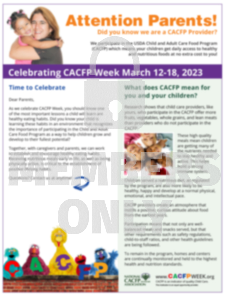 2023 CACFP Week Newsletter WM
