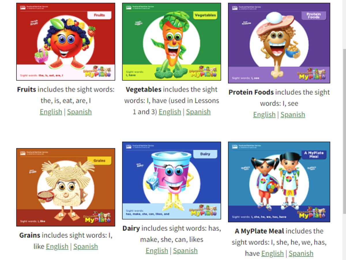 Image of 6 MyPlate colorful resources