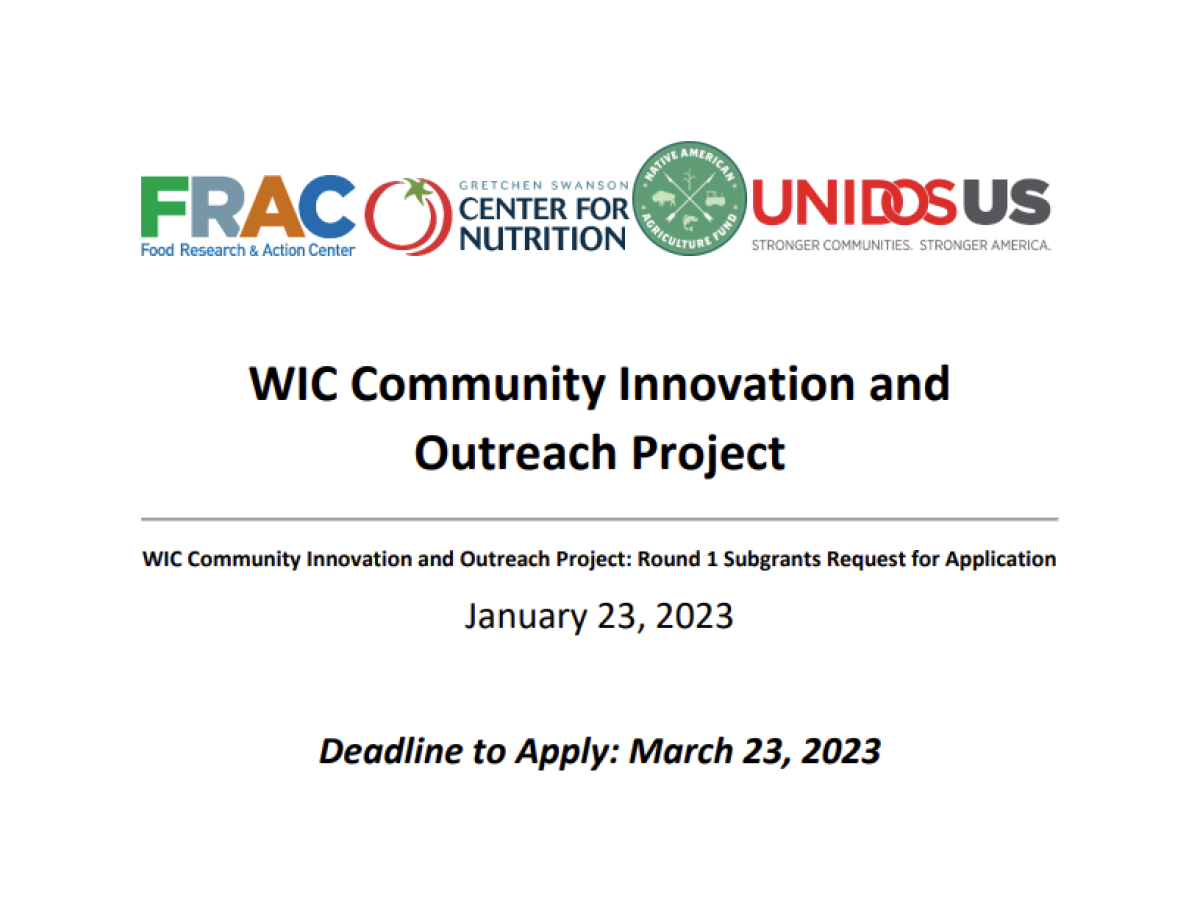 WIC Community Innovation and Outreach Project