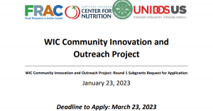 WIC Community Innovation and Outreach Project
