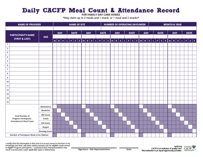 Cacfp Templates National Cacfp Sponsors Association 2054