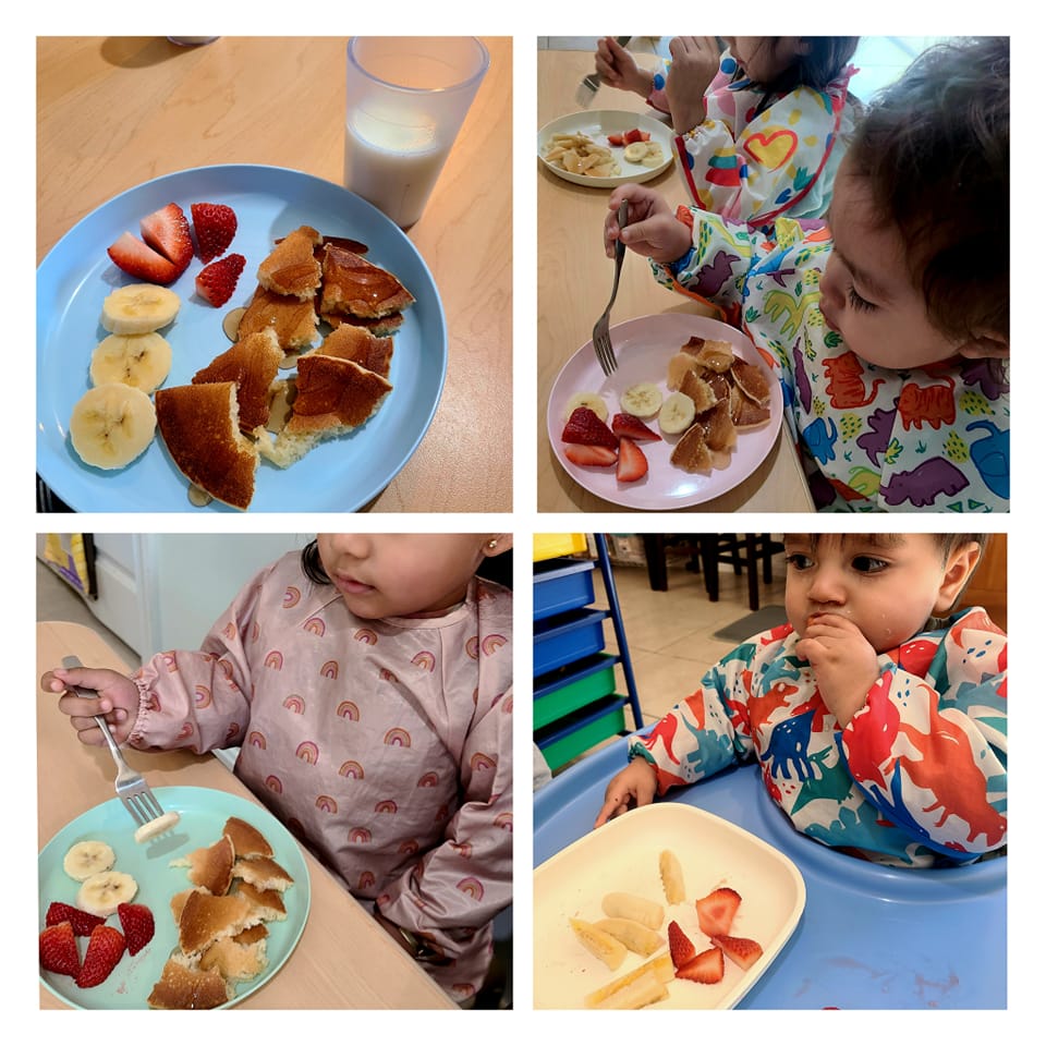 Leticia Flores Ortiz Home Childcare Pancakes Strawberries Bananas and Milk
