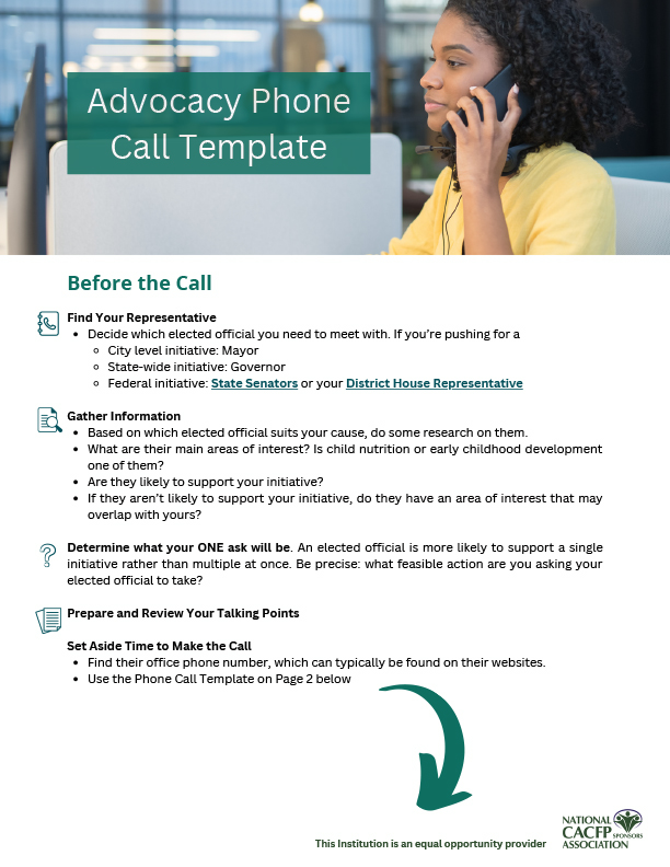 advocacy phone call template