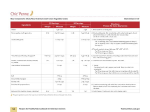 Standardized Recipes - National CACFP Sponsors Association