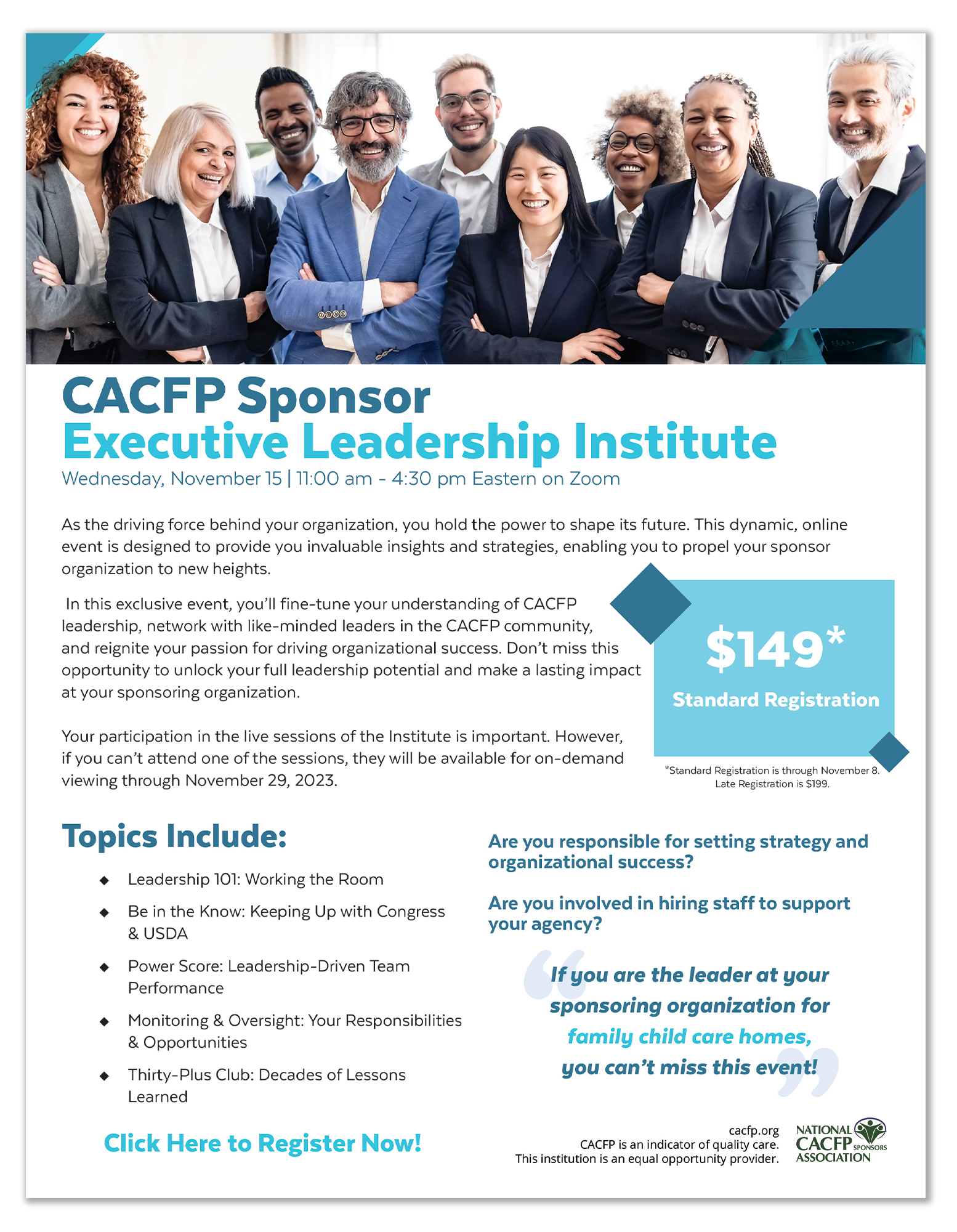 exectuive leadership flyer