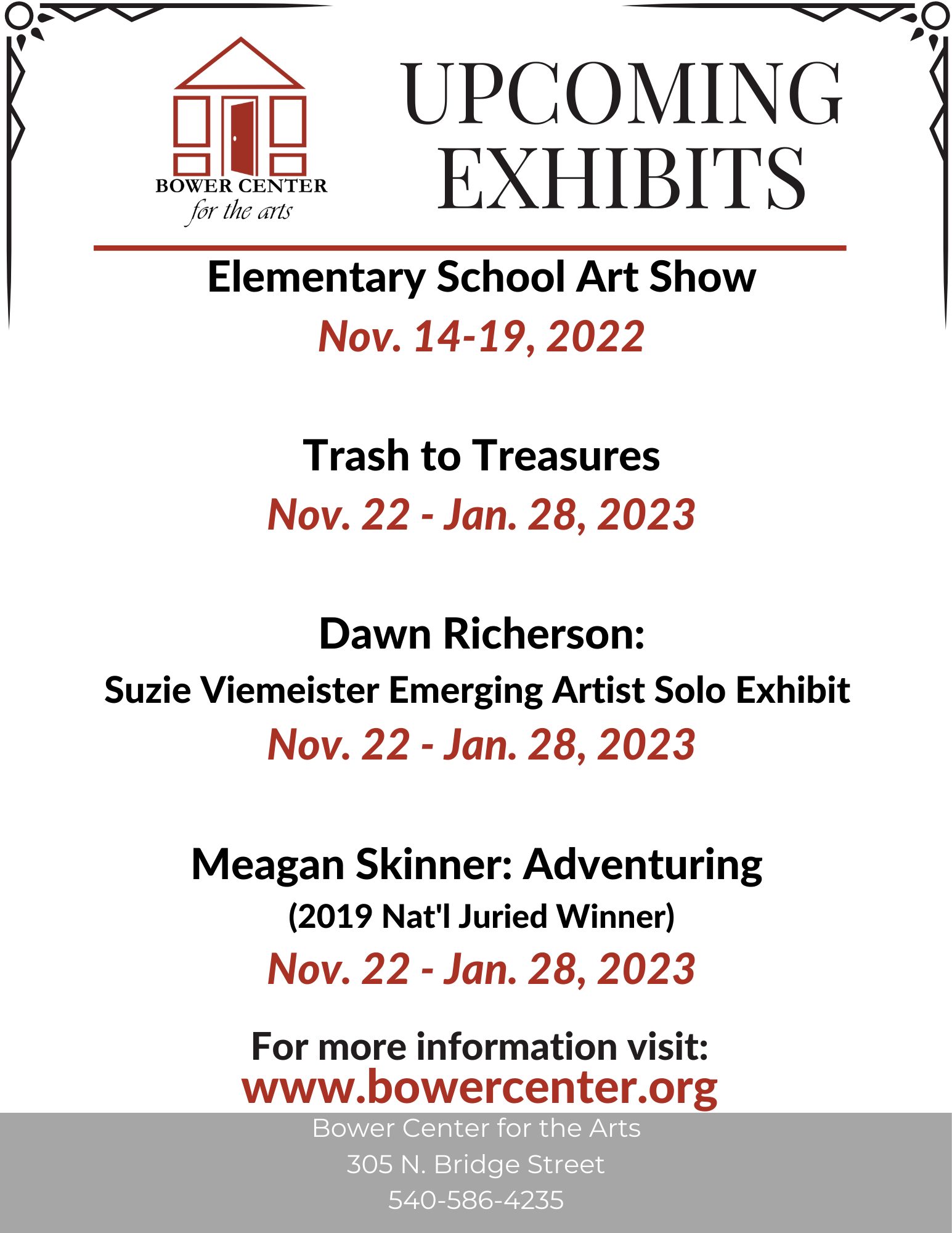2022 Exhibits through Nov 12
