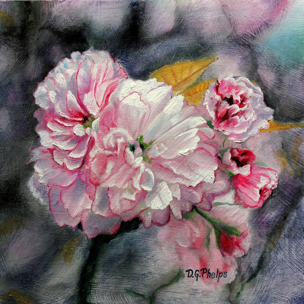 Cherry Blossoms, 8x8,$450