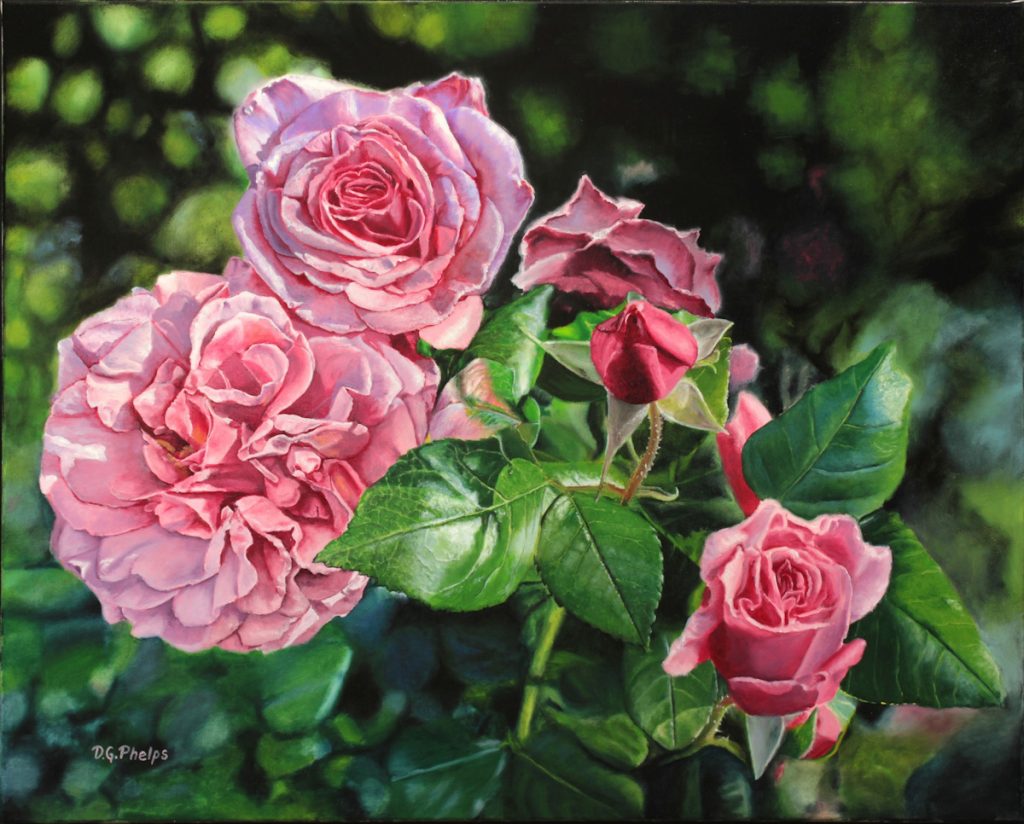 Pink San Antonio Rose, 30x24, $2200