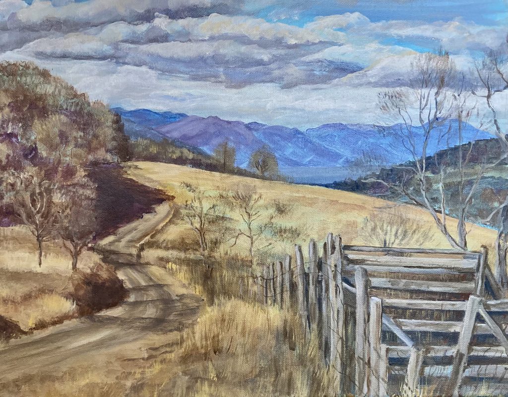 Mary Lou Hill, Off The Beaten Path, 19x15x1.5, $250 SOLD