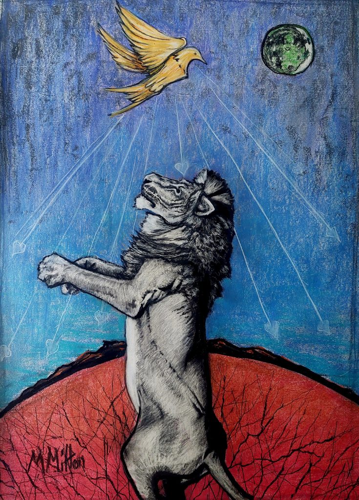 Michael Milton, Lions Can Dream, but Will Never Fly, 27x36x1
