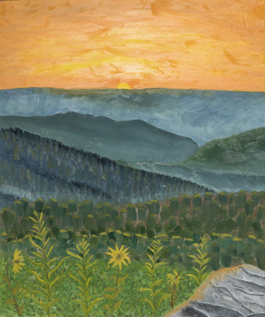David Pearce, Mountain Sun, 20x24x1, $300