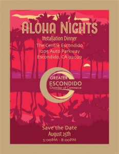 Aloha Nights Save the Date Installation