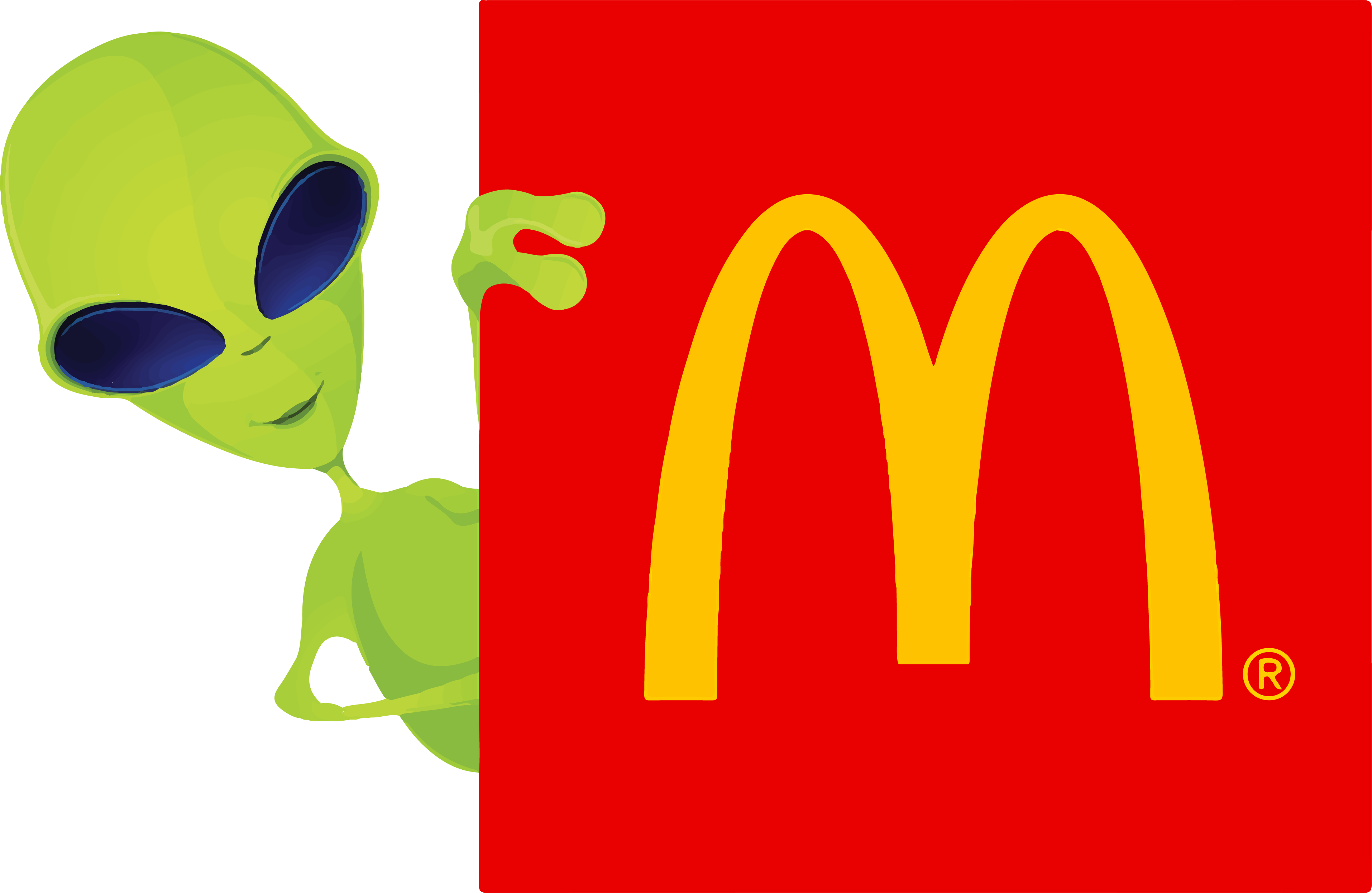 McDonald's Logo with alien