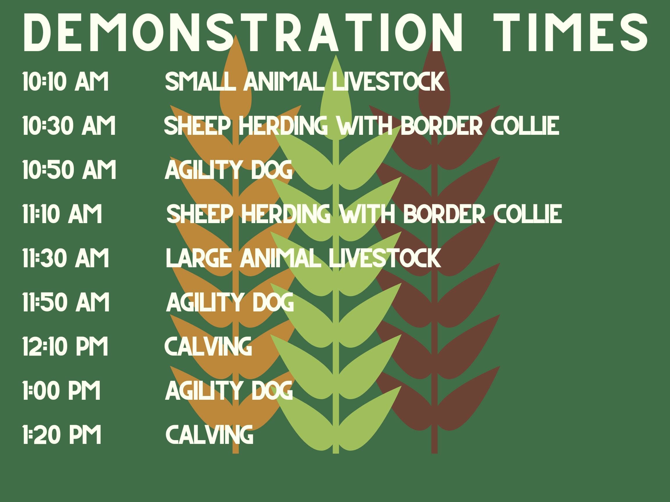 Demonstration Times (1)