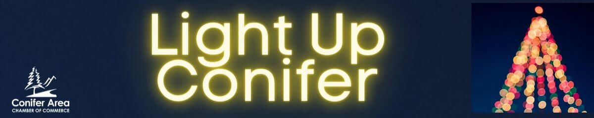 Light Up Conifer Web Page Banner 1200x240