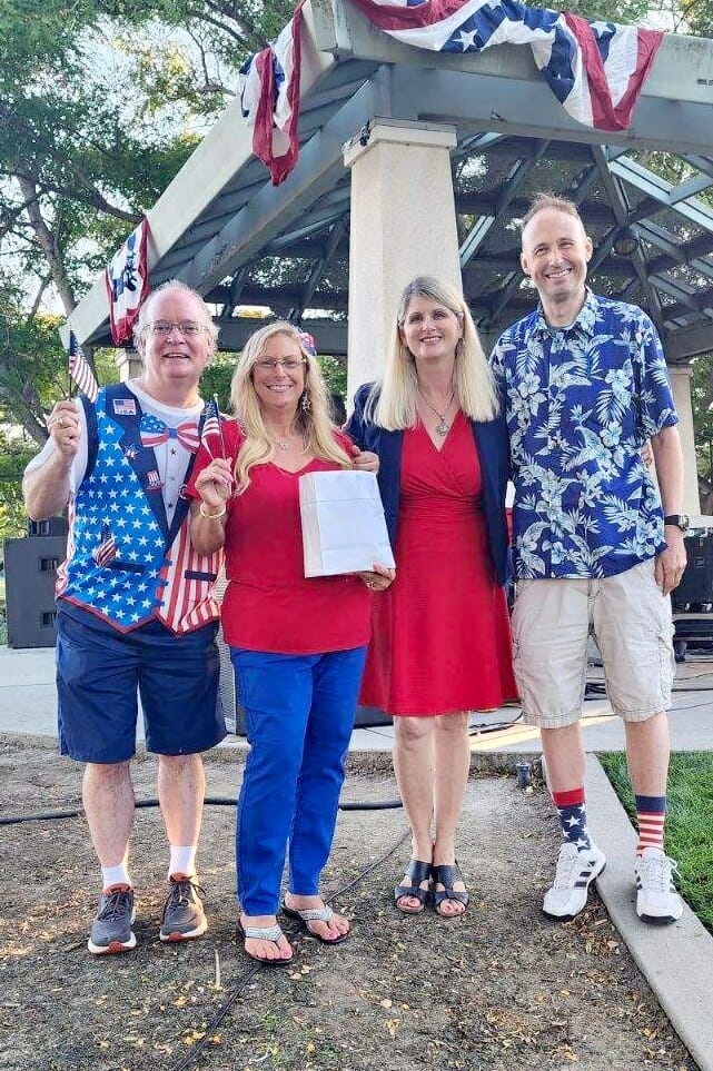 Winners of the Laguna Hills Chamber of Commerce with Laguna Hills Mayor, Janine Heft and Chamber member, Carl Heft.