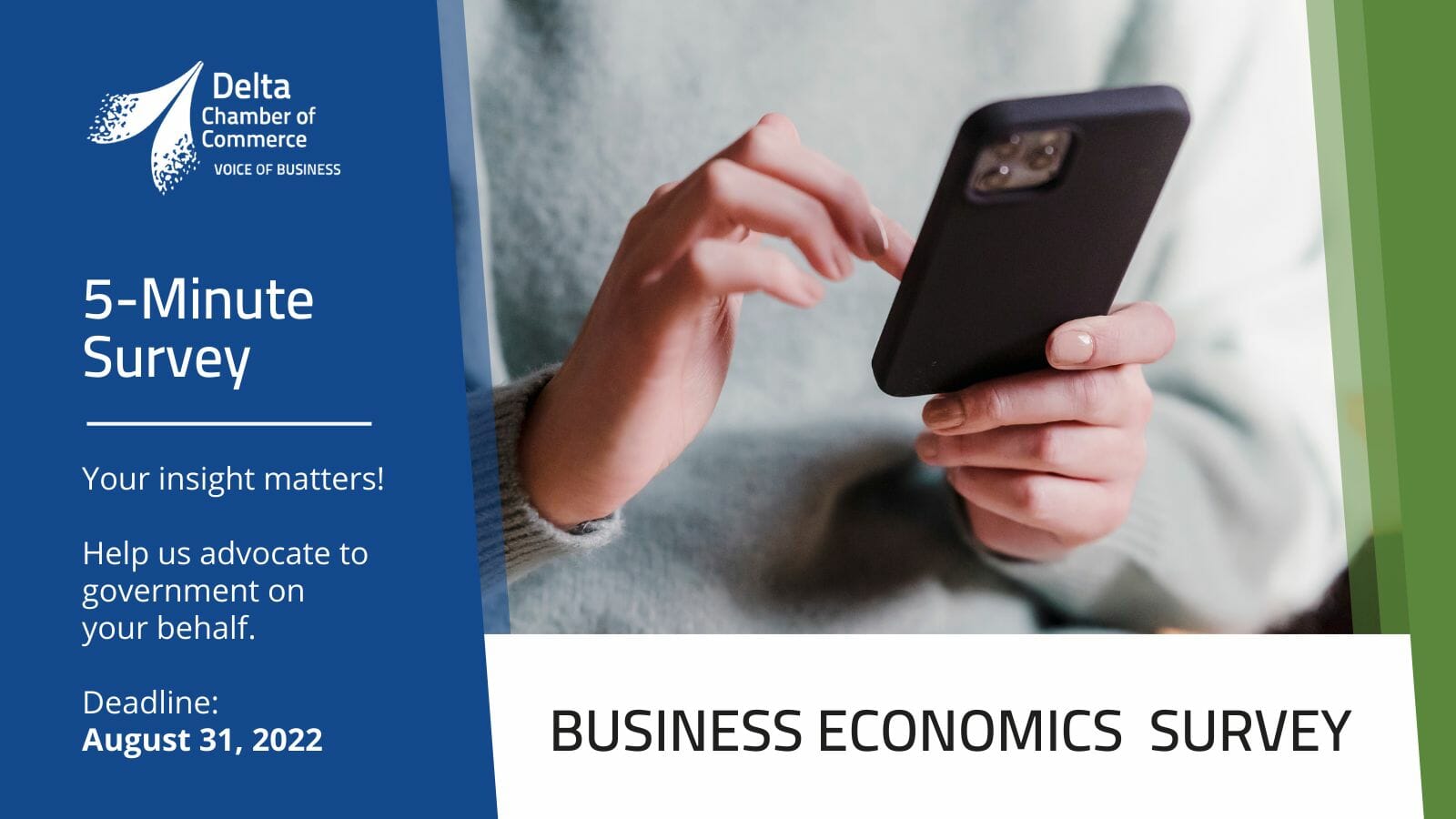 2022 Delta Chamber of Commerce Business Economic Survey is Open until August 31st