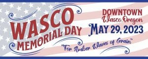 Wasco Memorial Day 2023 Banner