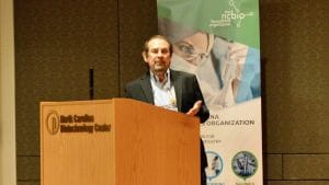 Jude Samulski, AskBio president and CSO, at 2021 NCBIO Annual Meeting