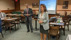 Sen. Paul Newton and Rep. Donna White, Life Science Caucus Meeting, June 27 2022