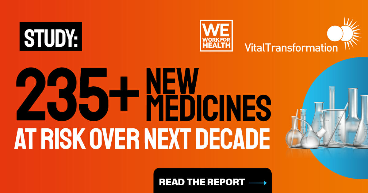 We Work for Health graphic Vital Transformation study on drug pricing 2023