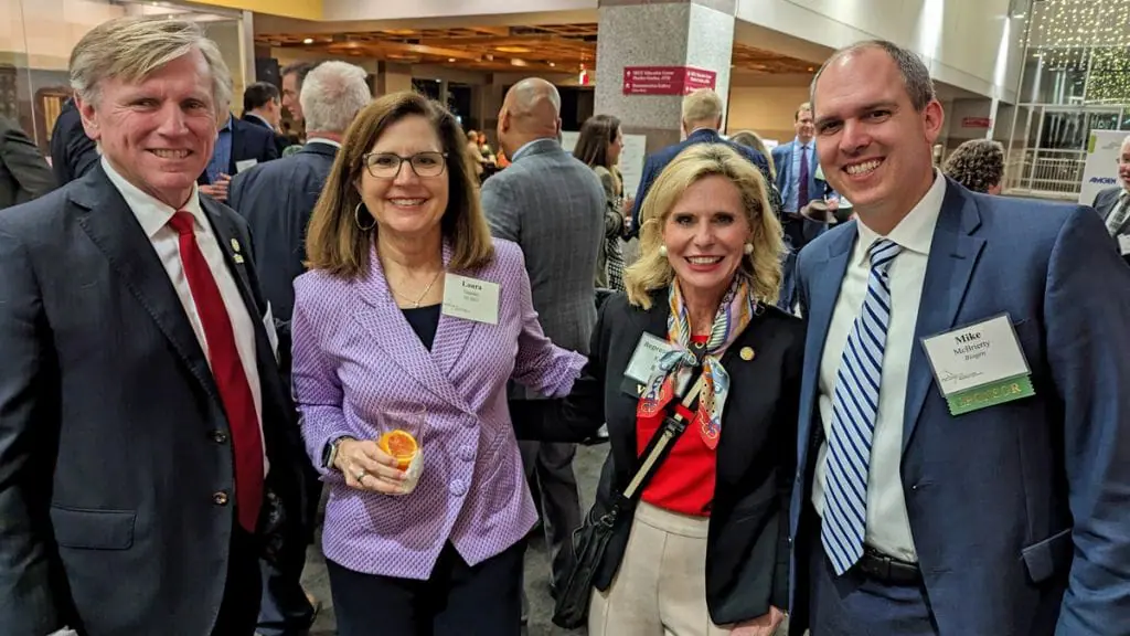 Laura Gunter, Rep. Kristin Baker, Mike McBrierty