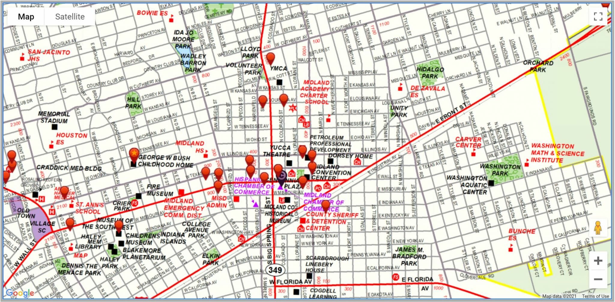 Midland City & County Map  Midland Chamber of Commerce